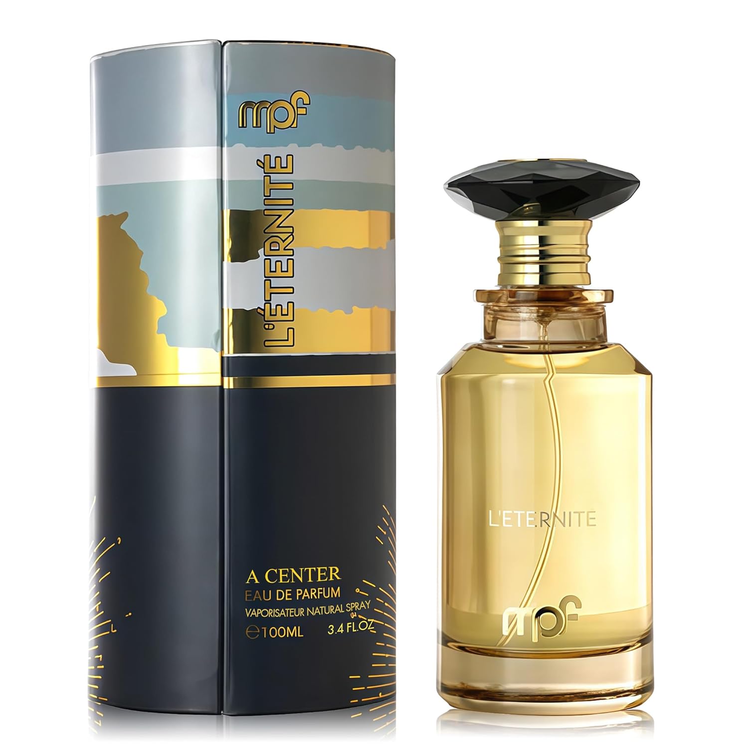 A CENTER L'Éternité Unisex Timeless Cologne Eau de Parfum 100ml Mandarin Ginger Amber Fragrance Long Lasting Floral Leather Scent Luxury Unisex Gift for Women and Men