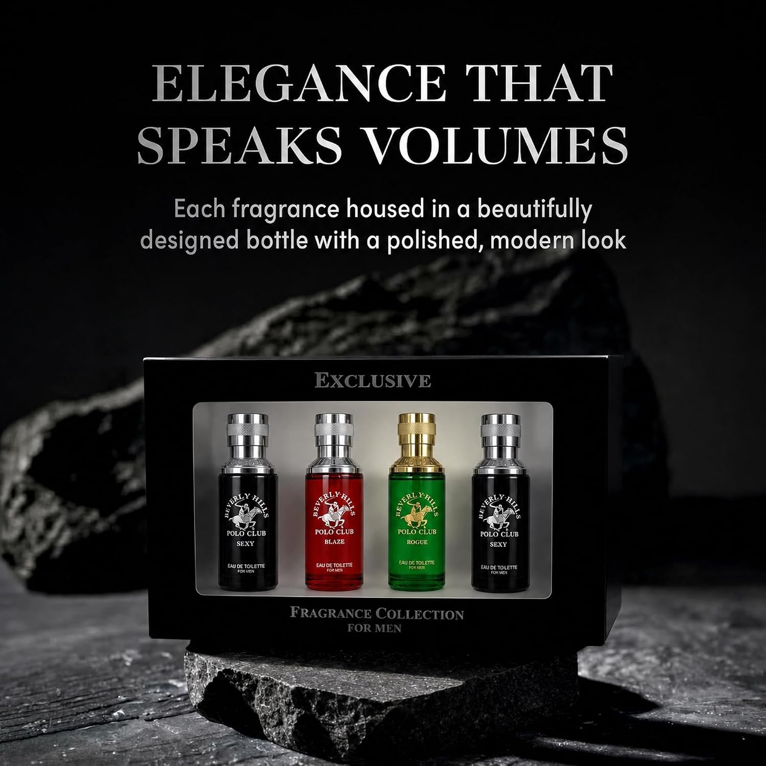 Beverly Hills Polo Club Men's Fragrance Collection - 4 Premium Eau de Toilette Colognes (1oz Each) - Diverse, Long-Lasting Scents: Blaze, Sexy, Rogue & Sexy - Ideal Gift Set for Him - Image 7