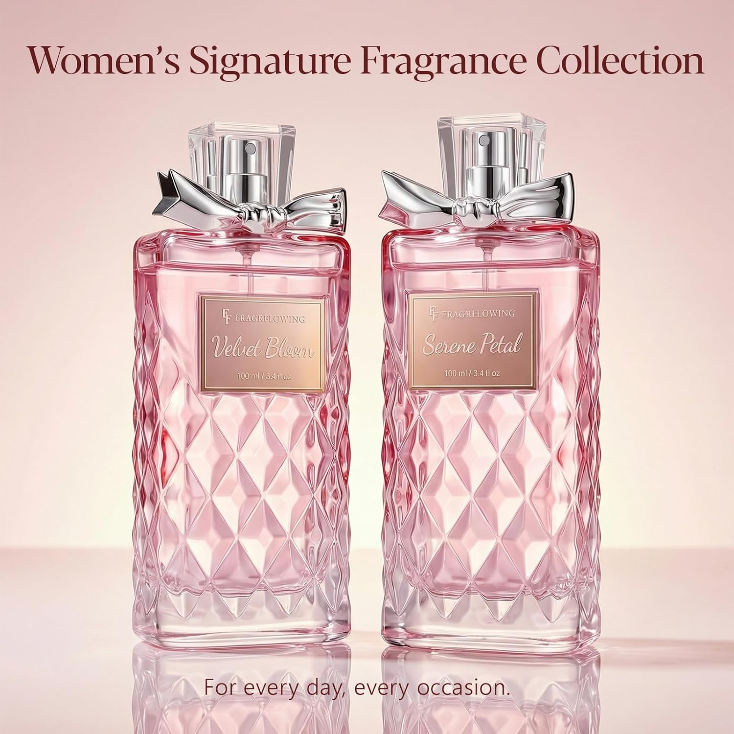 Perfume for Women, Alcohol-Free Long Lasting Floral Fragrance, Light & Soft Scent with Rose, Jasmine & Peony, Peach, Patchouli & Musk Base, 100ml / 3.4 fl oz, Gift for Women & Moms (Velvet Bloom) - Image 10