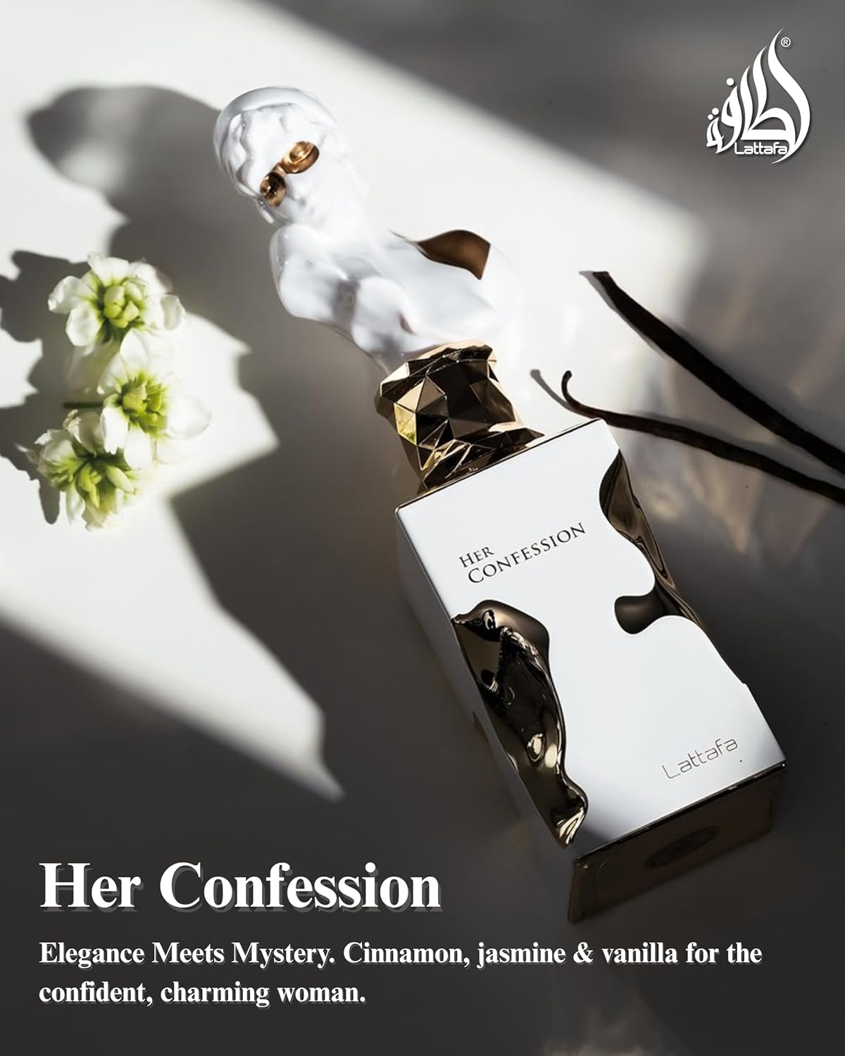 Lattafa Her Confession - Vanilla, Floral, Amber, Musk - Eau de Parfum Long-Lasting Fragrance for Women, 3.40 Ounce / 100 ml - Image 6