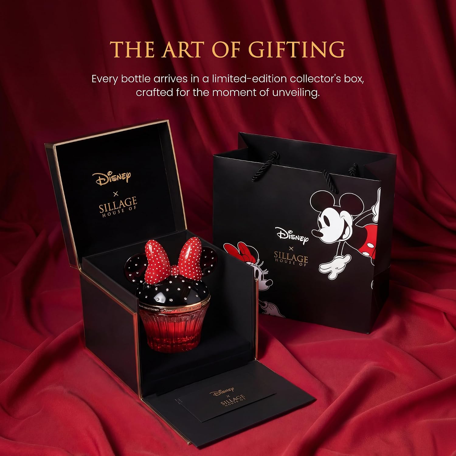 House of Sillage Minnie Mouse Parfum | Disney × House of Sillage Limited Edition - 75ml Hand-Painted French Glass Flacon with Swarovski® Crystal Bow Cap - Image 7