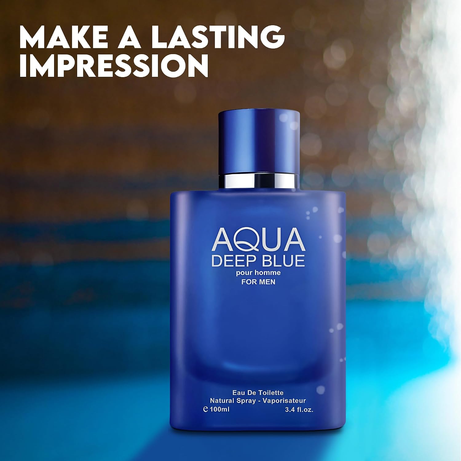 A CENTER Men's Cologne Gift Set 4 Pack(Aqua Deep Blue,Priv,CEO,Black CEO) - 3.4 Fl Oz Each | Vanilla Woody & Citrus & Amber Floral Fragrance | Luxury Eau de Toilette - Image 9