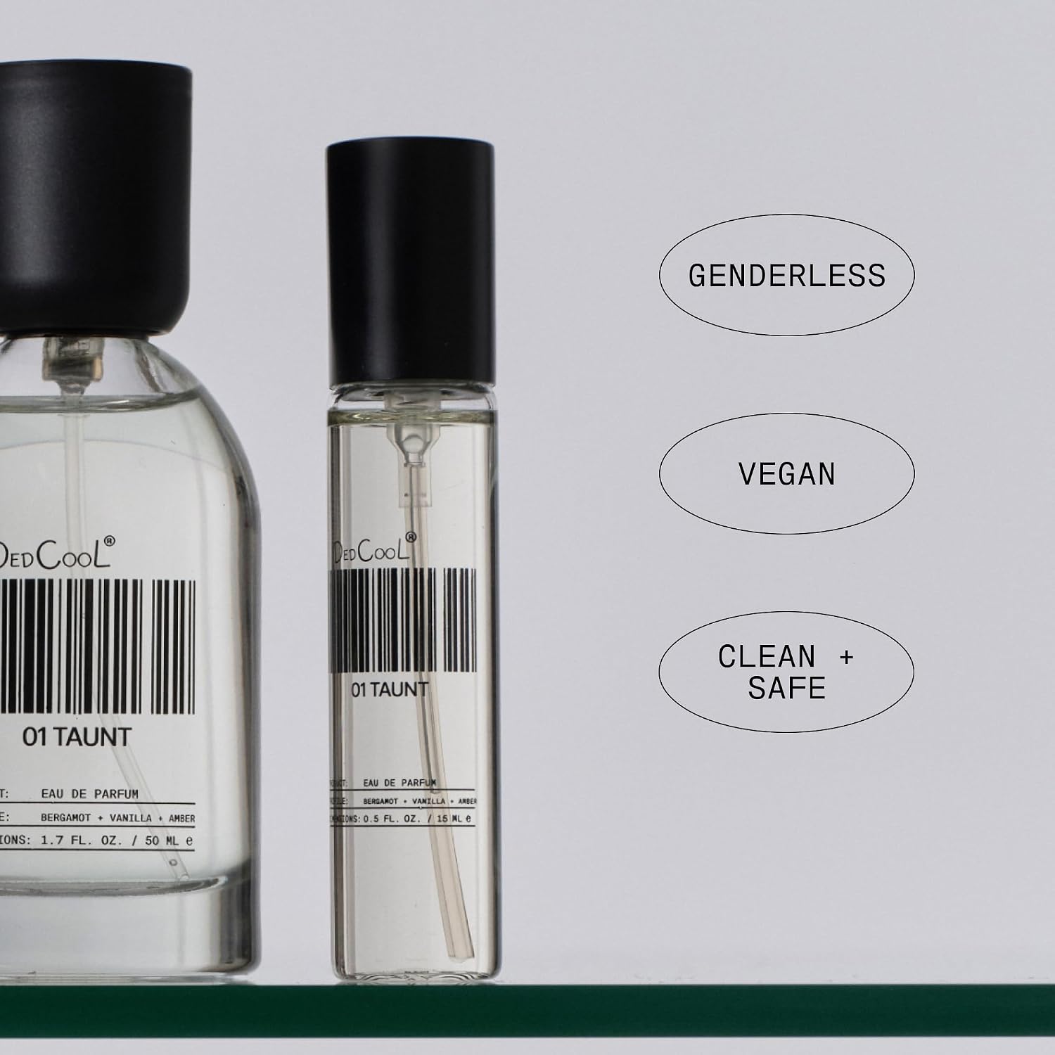 DedCool Eau de Parfum | 01 Taunt | Bergamot, Vanilla & Amber | Clean Unisex Fragrance | Non-Toxic, Vegan | Travel Size Perfume, 15 mL - Image 3