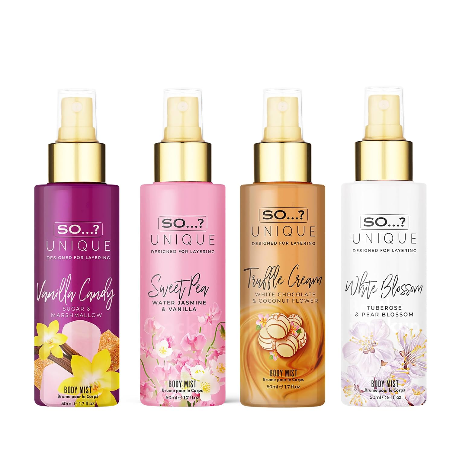 So…? Unique Body Mist Set - Perfumes for Women - Body Spray for Women - Vegan, Cruelty Free - Travel Size Gift Set - 650 to 1000 Sprays - 4 pcs - Image 2