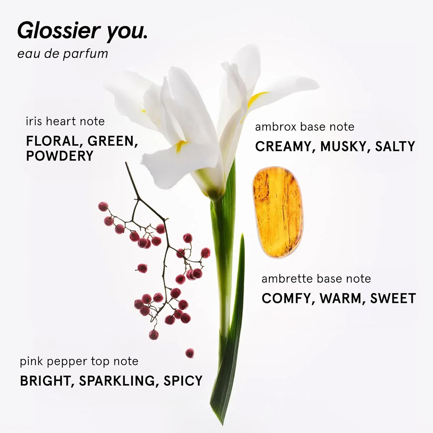 Glossier You Eau de Parfum - Unisex Fragrance for Men & Women, Skin-Scent Enhancer Smells Different on Everyone - Musky, Warm & Spicy Perfume with Pink Pepper, Iris & Ambrox Base Notes, Travel 8ml - Image 3