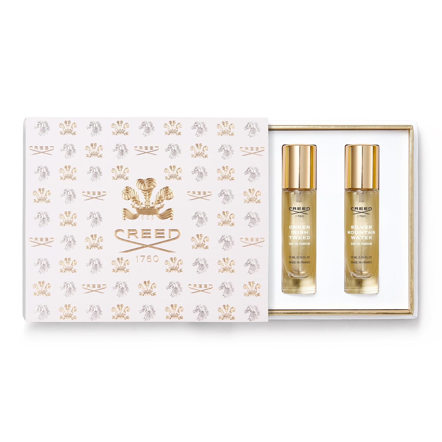 House of Creed Men's Holiday Gift Coffret Set, Features 3 Signature Cologne Scents of Aventus, Green Irish Tweed, & Silver Mountain Water, 3 x 10ml - Image 3