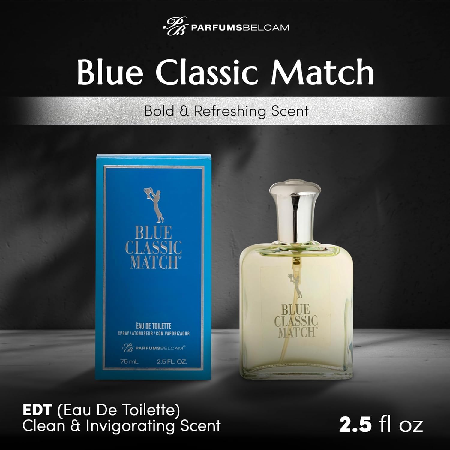 PB ParfumsBelcam CM Deep Blue Eau de Toilette Spray for Men – Fresh Aquatic Citrus Cologne with Bergamot, Marine Notes & Musk – Clean Masculine Scent, Affordable Everyday Cologne, 2.5 Fl Oz - Image 2