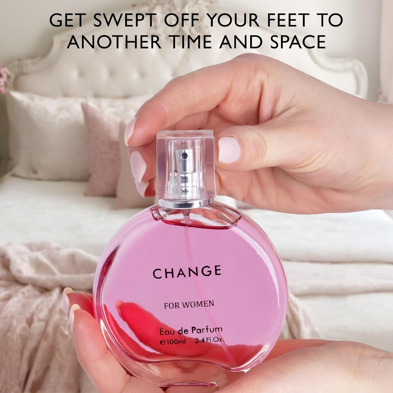 Change Eau De Parfum for Women - Spicy pink pepper on Top Pairing Floral Heart Notes of Jasmine & Iris - Suitable for Casual Wear - Mild & Paraben Free - Elegant 100ml Bottle Packaged in a Box - Image 6