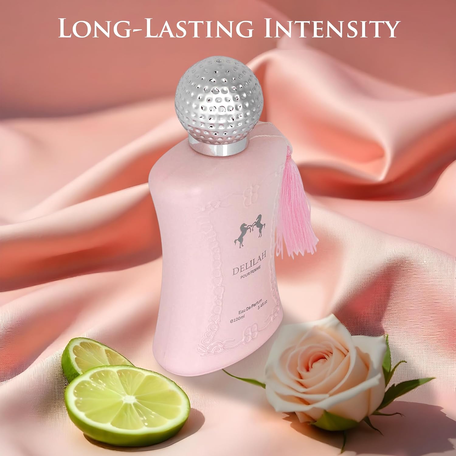 Delilah for Women - Floral Fruity Fragrance - Top Notes of Rose, Peony, Lychee, Bergamot & Nutmeg - Base Scents of Cashmeran, Cedar & Incense - Free of Paraben - Elegant 100ml Bottle, Women Parfume - Image 3