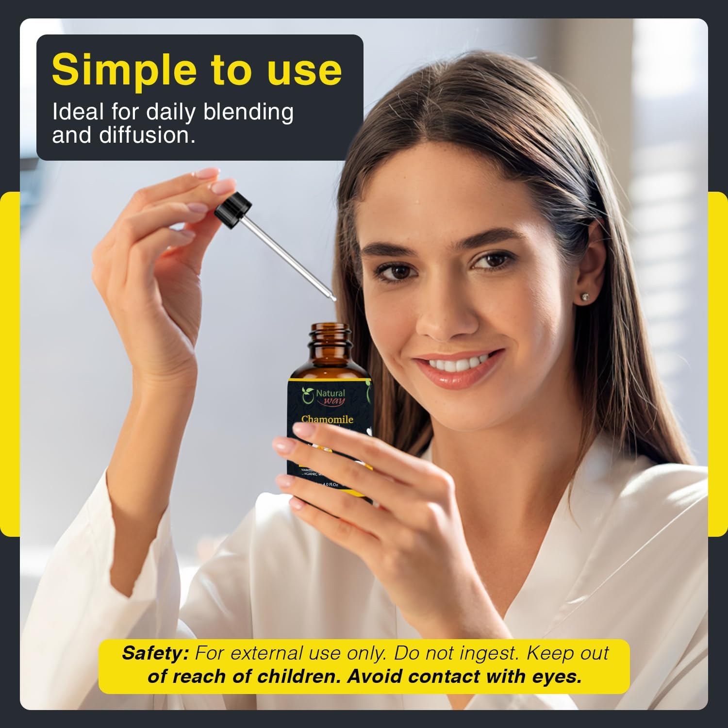 Chamomile Essential Oil | Pure Aromatherapy Oil for Diffusers, Hair Growth, Skin, Scalp Care, Massage | Refreshing Hair Oil for Women & Men | Natural Essential Oil for Diffuser | 4 Fl Oz (120 mL) - Image 5