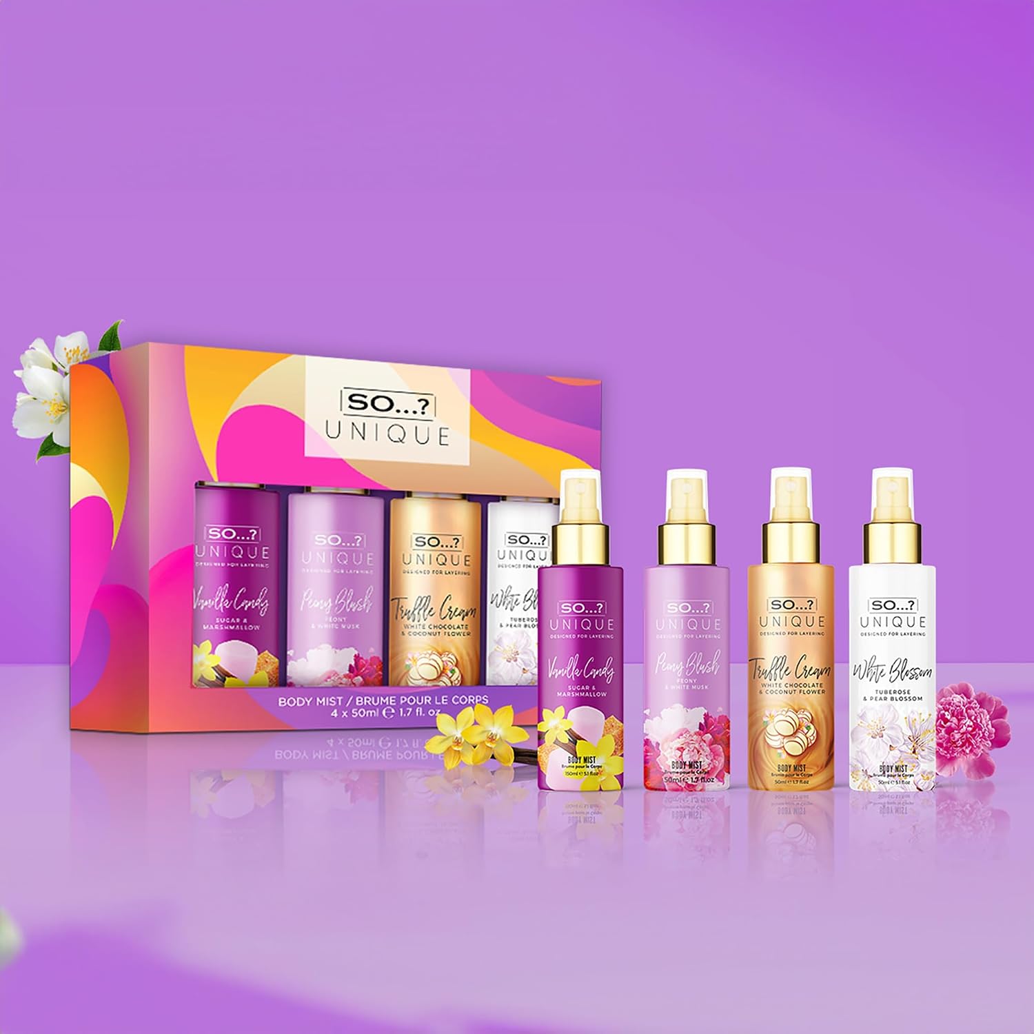 So…? Unique Body Mist Set - Perfumes for Women - Body Spray for Women - Vegan, Cruelty Free - Travel Size Gift Set - 650 to 1000 Sprays - 4 pcs - Image 8