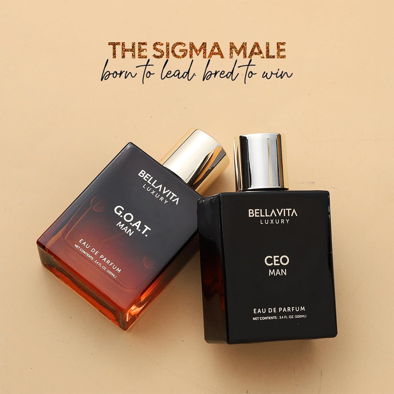 BellaVita Luxury Sigma Male (CEO Man & GOAT Man) Perfume Cologne for Men 2x100ml Combo | Gift for Father's day | Cologne with Lemon, Lavender, Tonka & Agarwood Perfume - Image 4