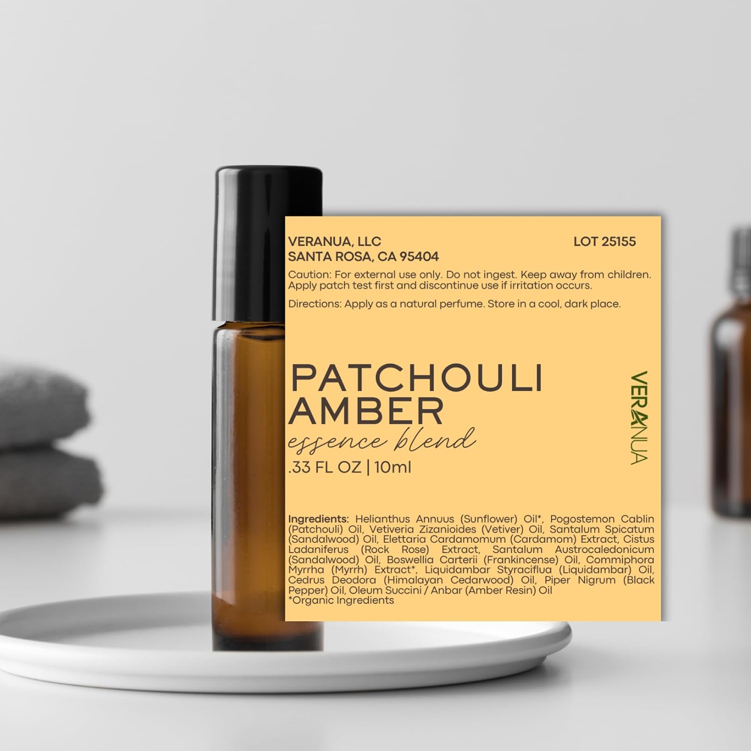 Amber Patchouli Perfume Oil Roll On Bottle - Alcohol Free for Men & Women, Warm, Earthy & Exotic Aroma Essence Blend - Image 3