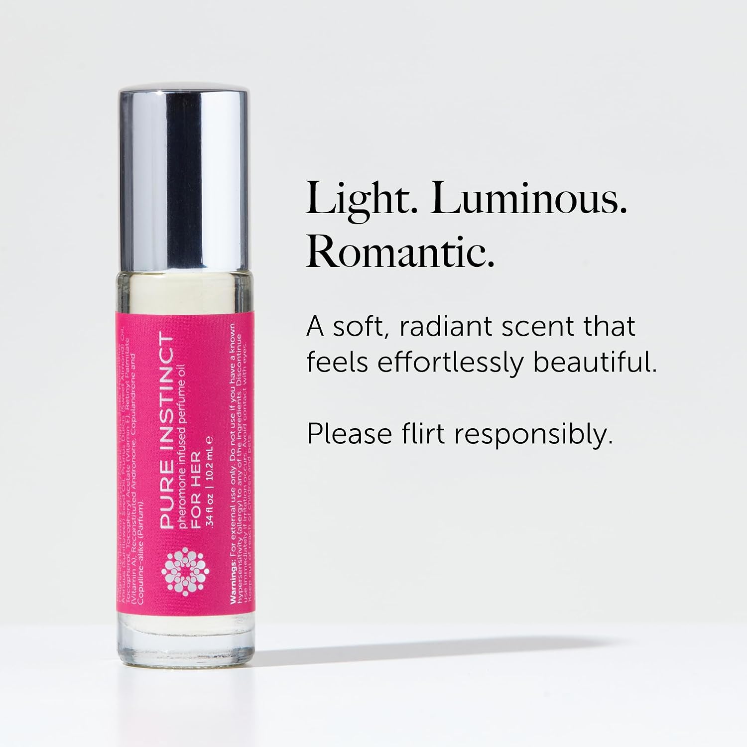 Pure Instinct Perfume with Pheromone Infused Essential Oil for Her - Roll on 10.2 ml | 0.34 Fl. Oz - Image 6