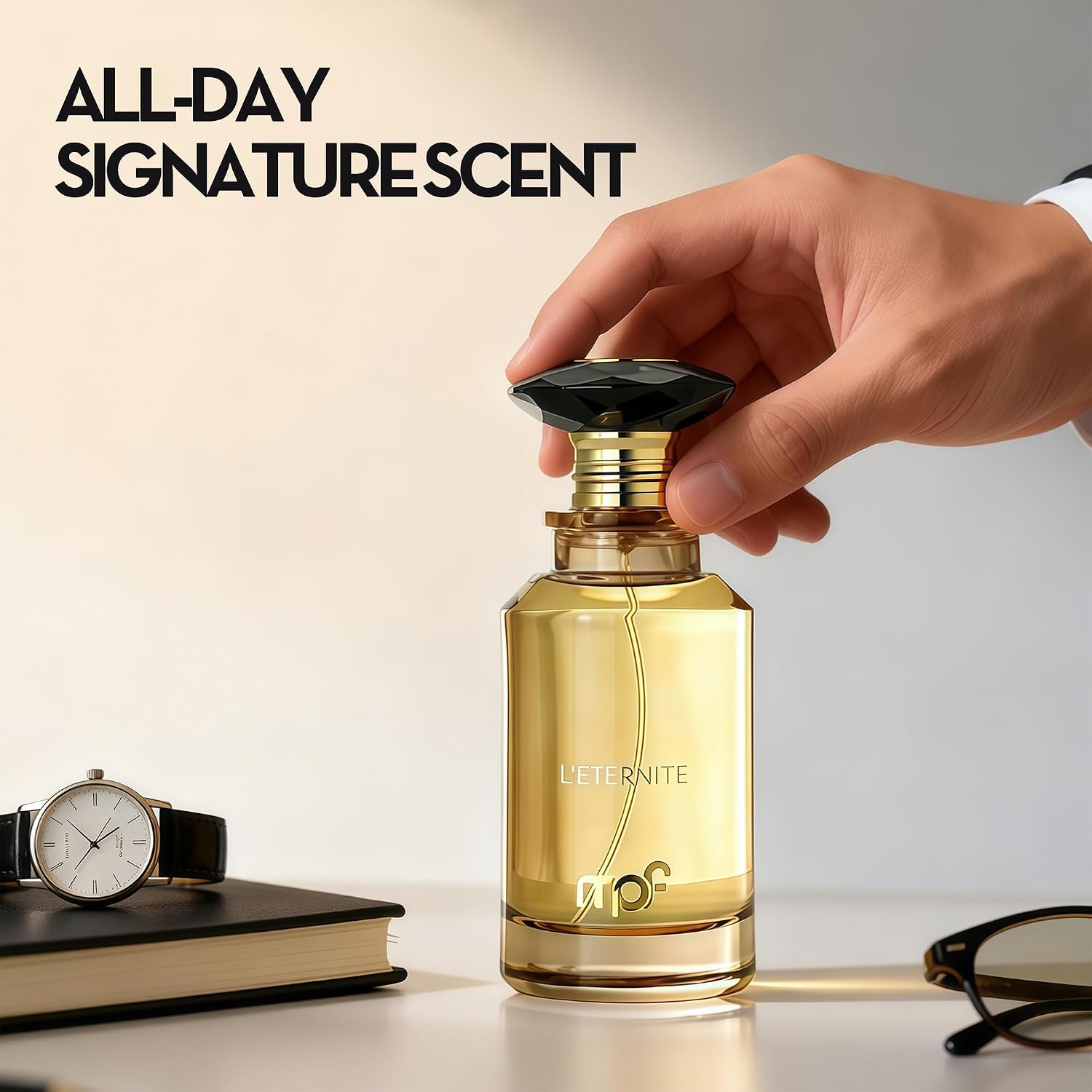 A CENTER L'Éternité Unisex Timeless Cologne Eau de Parfum 100ml Mandarin Ginger Amber Fragrance Long Lasting Floral Leather Scent Luxury Unisex Gift for Women and Men - Image 5