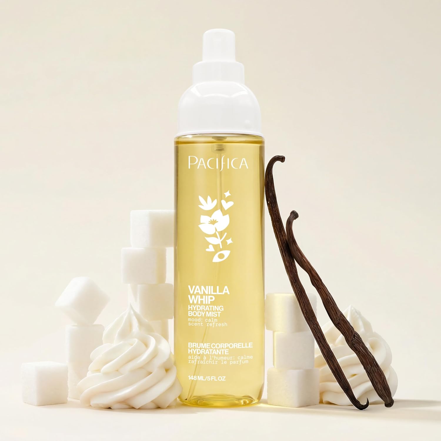 Pacifica Vanilla Whip Body Mist for Women; Sweet Gourmand Hair and Body Fragrance Spray | Warm Sugar Almond Scent, Odor Neutralizing, Skin Hydrating | Clean Botanical Mist | Vegan, Phthalate-Free 5oz - Image 5