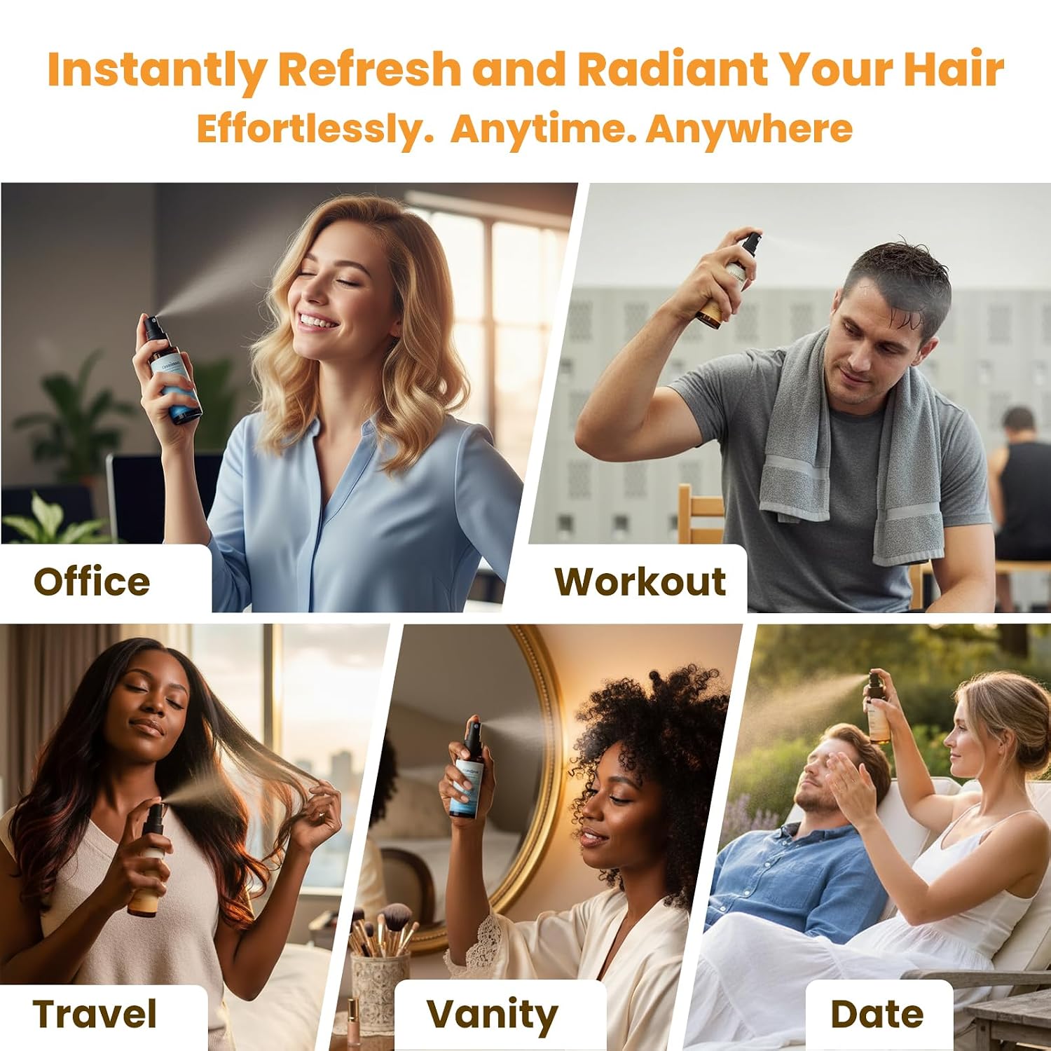 Hair Perfume for Women - Amber Woody Hair Mist & Body Spray, Warm Lightweight Fragrance for Hair, Wigs & Fabric, Long-Lasting Travel Size Spray, 50mL - Image 6