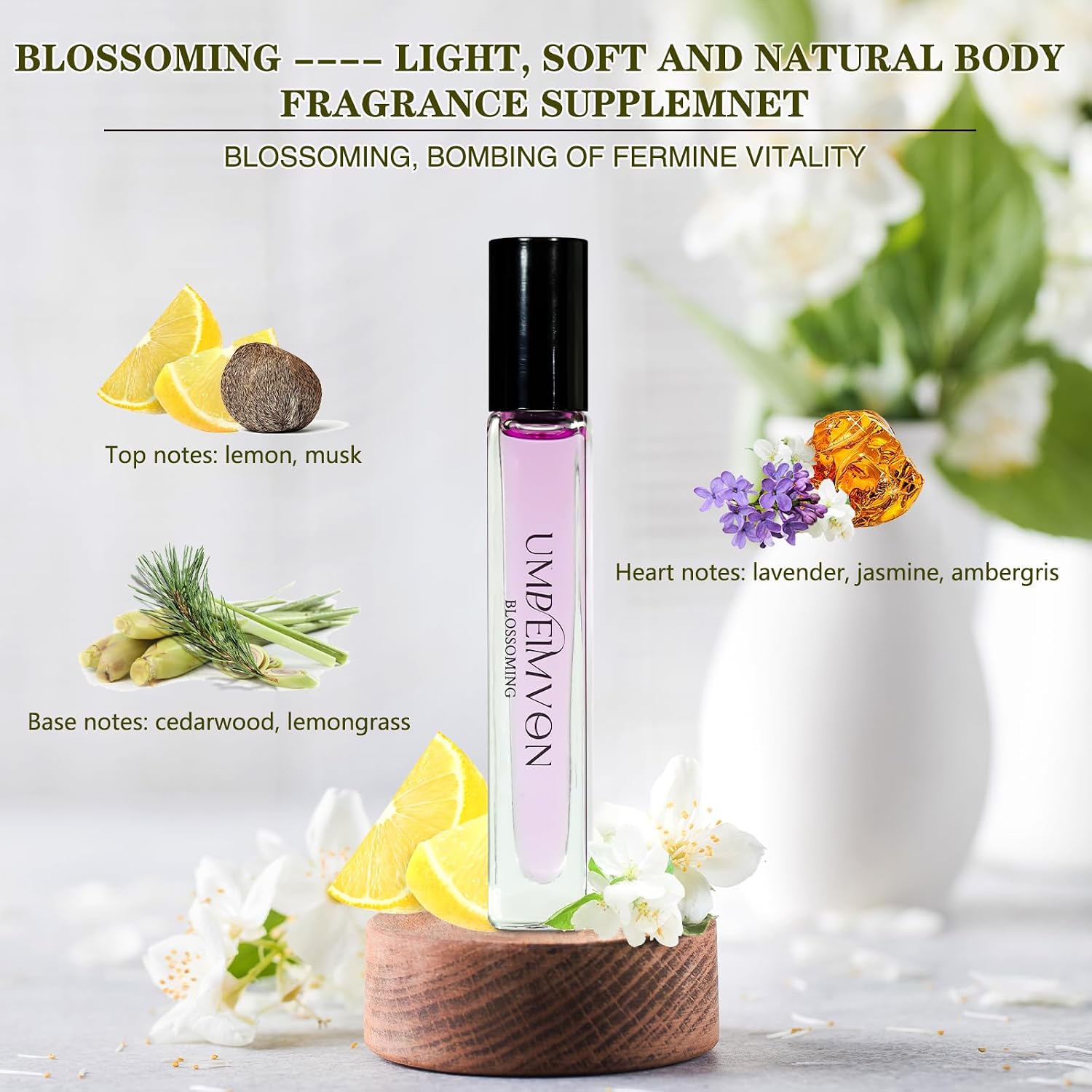 Perfume Oil Roll On Perfume, Unisex Long Lasting Body Oil, Scent from Flora and Nature, Travel Size 0.33 Fl. Oz - Image 2