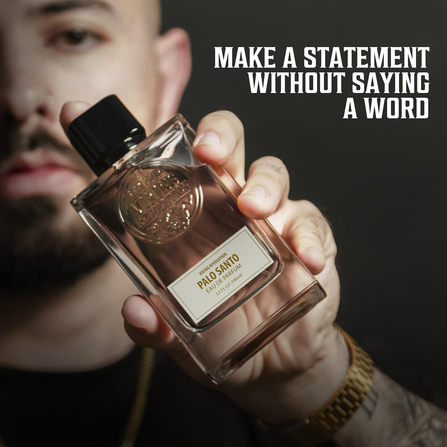 Viking Revolution Palo Santo Cologne for Men - Eau de Parfum - With notes of Palo Santo, Wild Pine, Bergamot, Incense, White Sage, Cedarwood, and Raw Resin - Gifts for Men 3.4 Fl Oz - Image 3