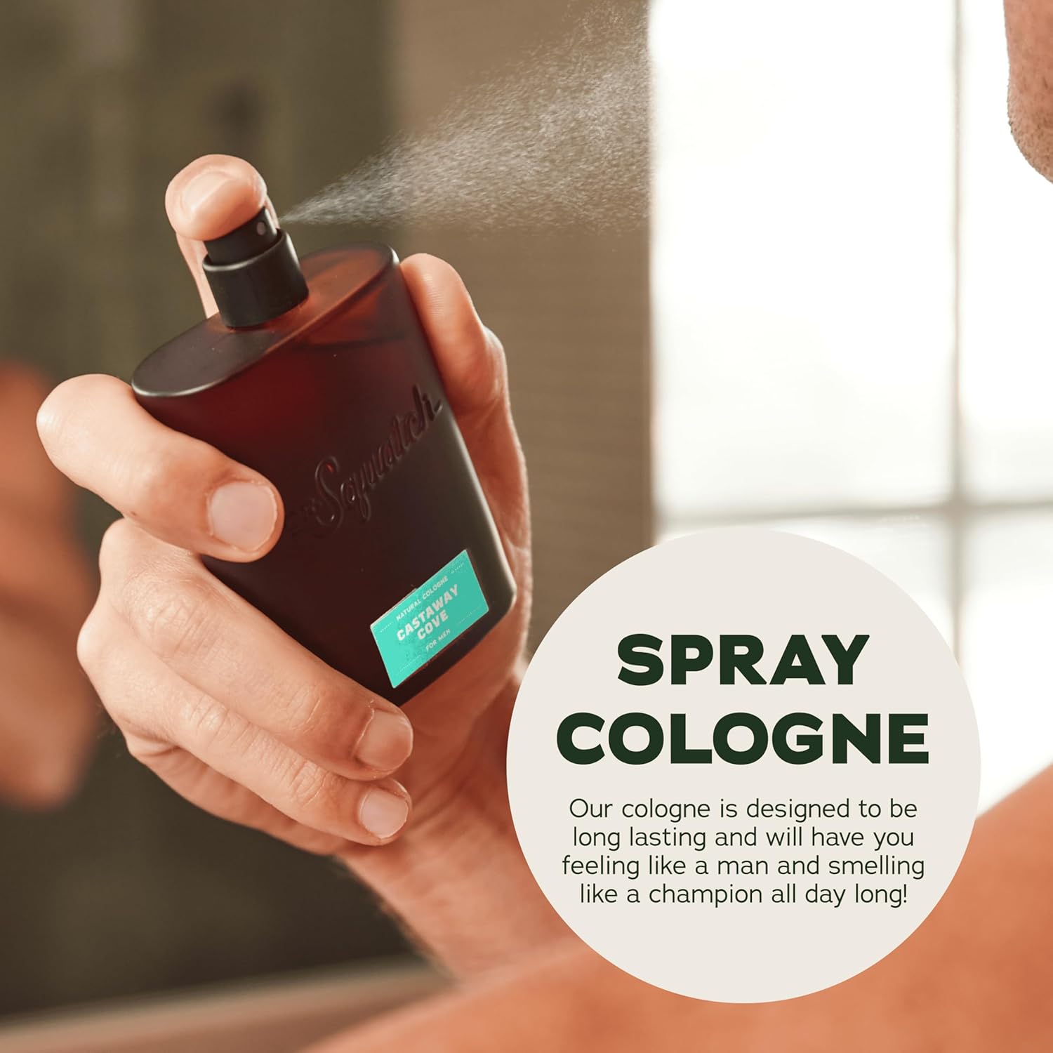 Dr. Squatch Natural Cologne for Men - Bergamot, Lavender, and Vanilla Fragrance Inspired by Coconut Castaway - Sustainably-Sourced Ingredients - Castaway Cove Cologne (1.7 fl oz) - Image 6