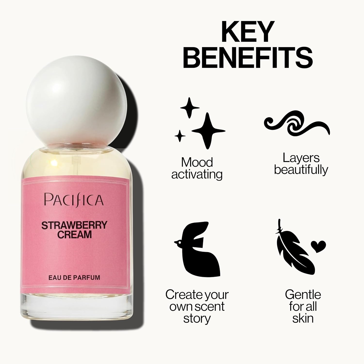 Pacifica Strawberry Cream Perfume for Women – Fruity Floral Eau de Parfum Spray with Strawberry, Vanilla, Jasmine & Sandalwood Notes, Long Lasting, Clean Beauty, 1 fl oz - Image 5