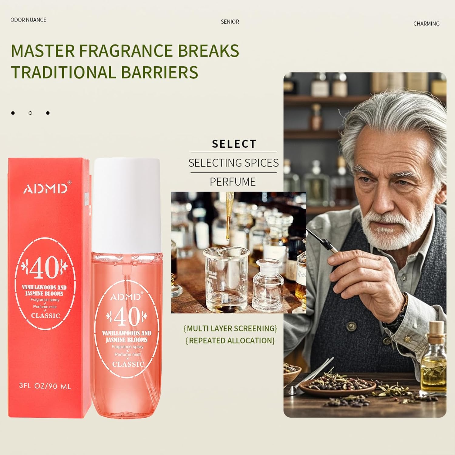 ADMD Sweet Romantic Perfume for Women, Floral Fantasy Eau de Toilette – Long-Lasting Fresh Fragrance, Giftable Travel Spray, 90ml/3.0 floz 40# - Image 3