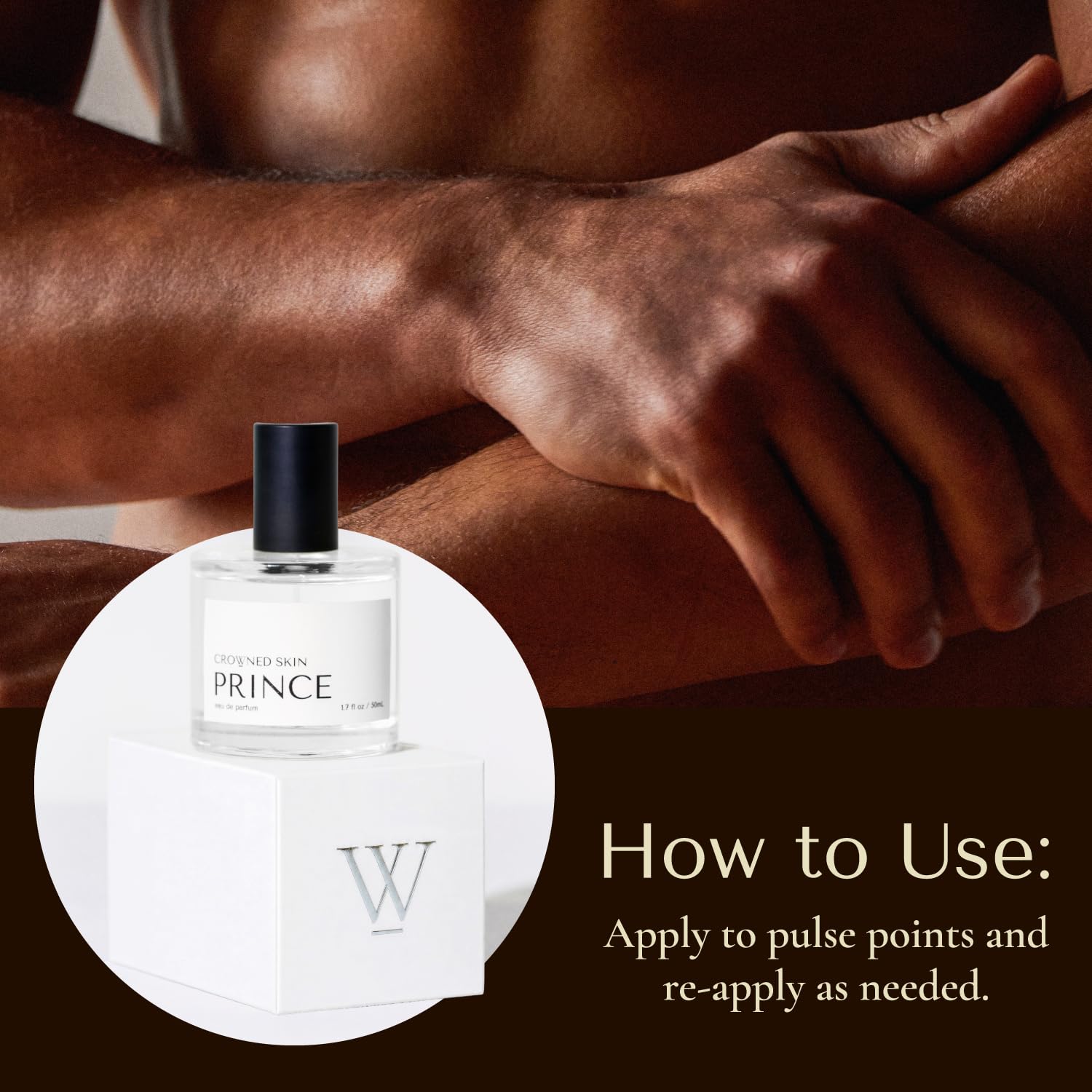 Crowned Skin Prince Eau de Parfum for Men | Oceanic & Woody | Scented with White Musk & Bergamot | Luxury Cologne | All-Day Fragrance | 50mL - Image 6