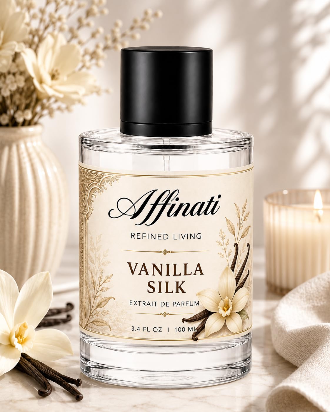 Affinati Vanilla Silk Perfume for Women – 3.4 oz (100 ml) Extrait de Parfum Spray – Long Lasting Women's Fragrance – Luxury Perfume for Everyday Wear, Date Night & Special Occasions - Image 3