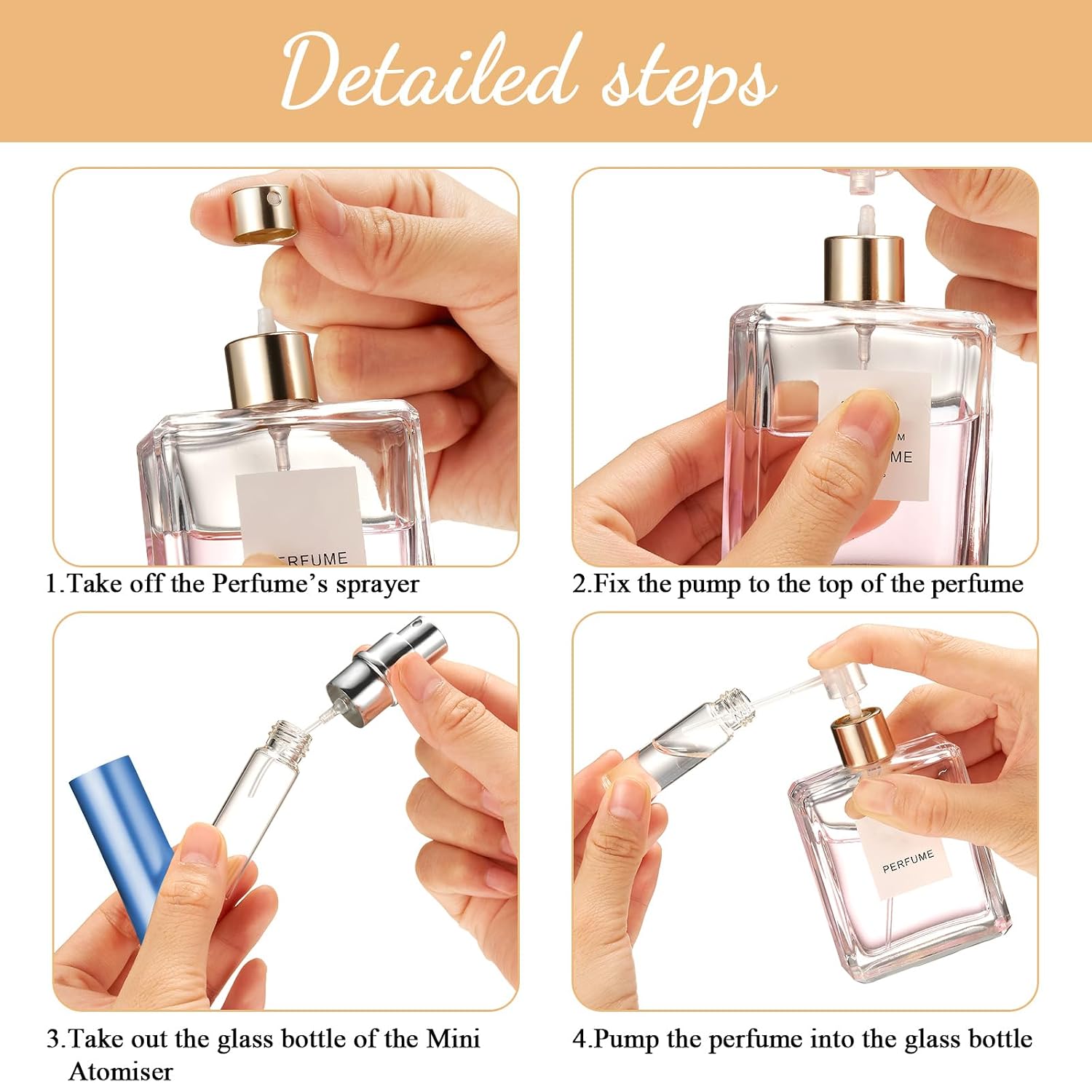 Boao 14 Pcs 5 ml Perfume Travel Refillable Atomizer Morandi Mini Fragrance Sample Cologne Dispenser Glass Lined Portable with Refill Pump Perfume Spray Bottle for Women Men Outgoing Traveling - Image 4
