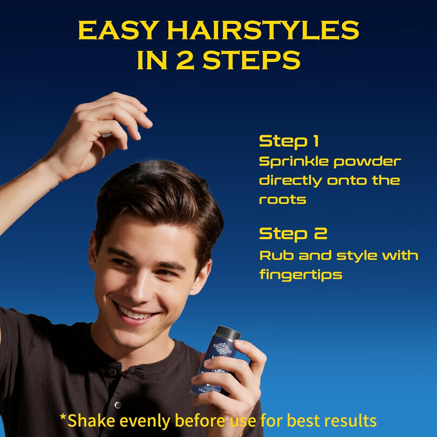 THEMANCODE Texture Powder for Men, Lightweight Hair Styling Powder Adds Volume and Texture for a Natural Look, Best for Short to Medium Hair, Gifts for Men and Teen Boys, 30 g - Image 5