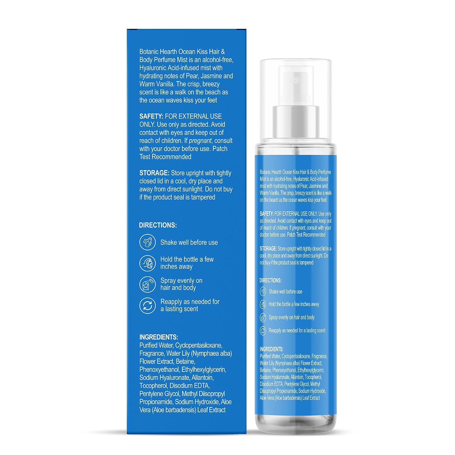 Botanic Hearth Ocean Kiss Hair Perfume & Body Mist, Long-Lasting Hair Deodorizer & Body Scent for Women & Men, Alcohol-Free Clean Fragrance Hair Spray For Everyday Wear, All Day Freshness, 3.4 Fl Oz - Image 8