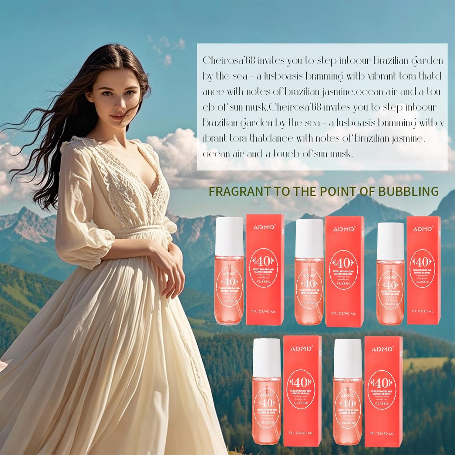 ADMD Sweet Romantic Perfume for Women, Floral Fantasy Eau de Toilette – Long-Lasting Fresh Fragrance, Giftable Travel Spray, 90ml/3.0 floz 40# - Image 7