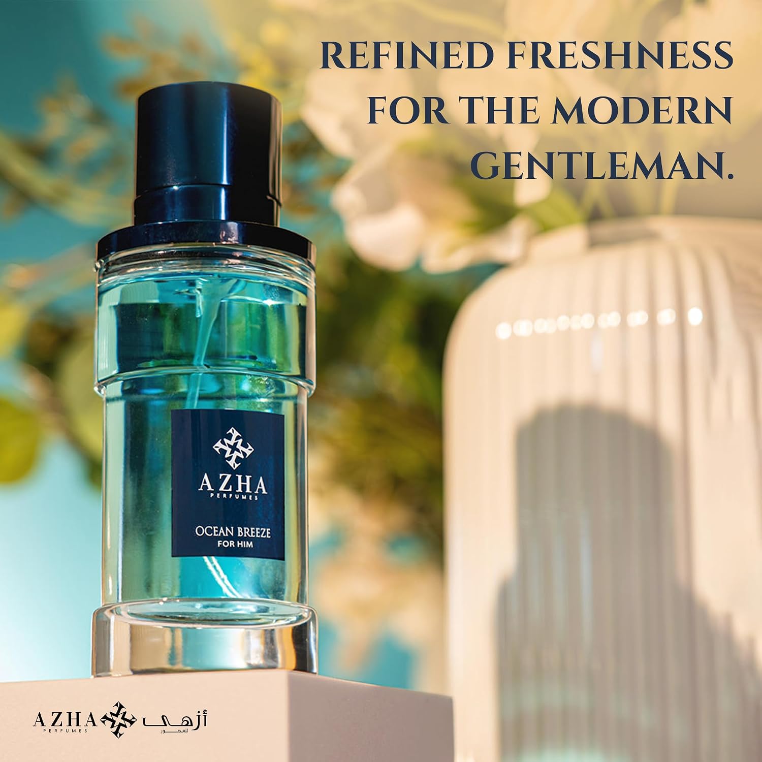 Azha Ocean Breeze - Fresh, Aquatic, Citrus, Woody - Eau de Parfum Long-Lasting Summer Fragrance for Men, 3.4 Fl Oz / 100 ml - Image 4
