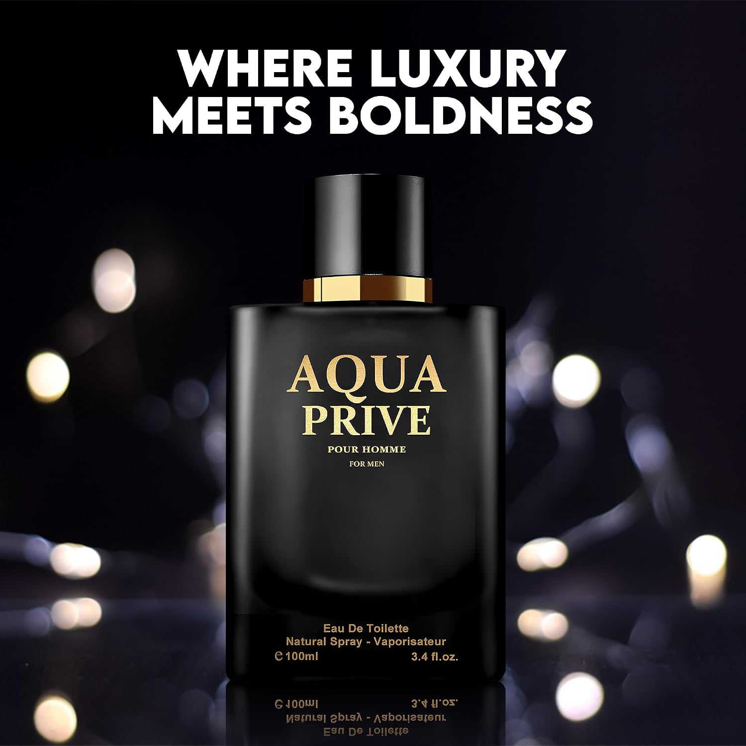 A CENTER Men's Cologne Gift Set 4 Pack(Aqua Deep Blue,Priv,CEO,Black CEO) - 3.4 Fl Oz Each | Vanilla Woody & Citrus & Amber Floral Fragrance | Luxury Eau de Toilette - Image 4