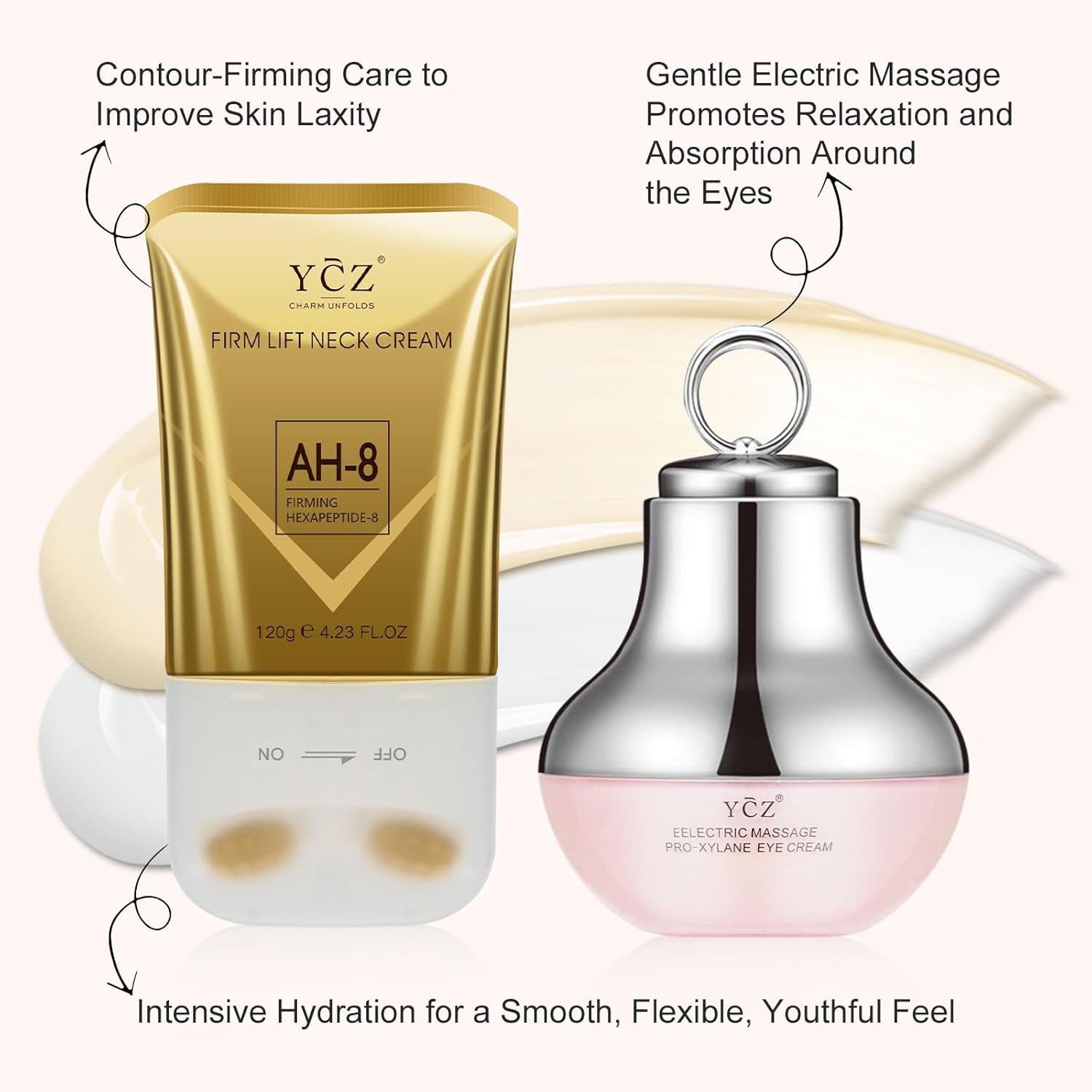 Ycz Neck-Eye Care Set - 5.99 Fl Oz Anti-Aging & Firming Treatment for Eye & Neck, Deep Moisturizing Formula with Revitalizing Ingredients | Suitable for All Skin Types A Gift Made for Family - Image 2