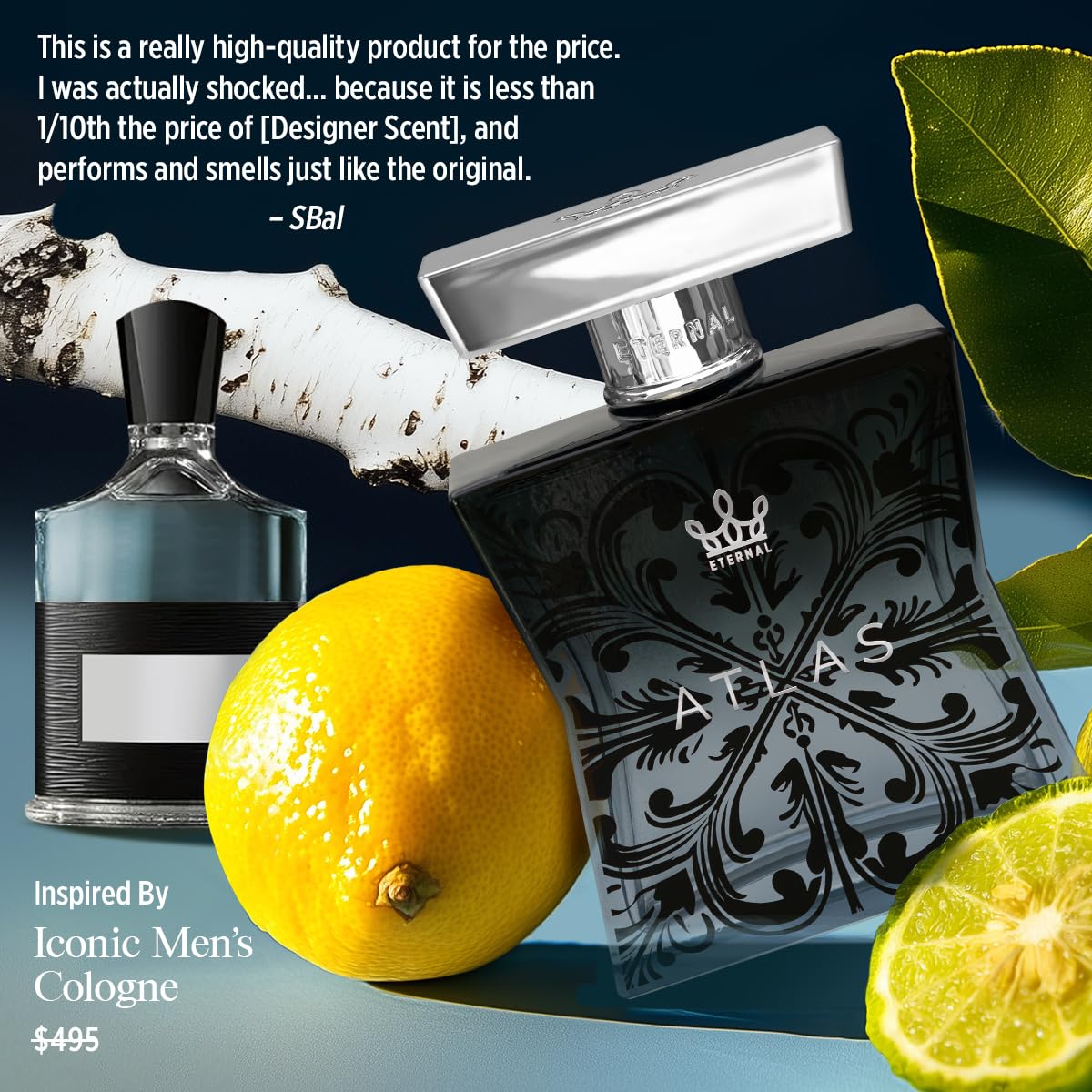 Eternal Fragrance - Eternal Atlas - Inspired by Iconic Men's Cologne - 3.4 oz (100ml) - Eau de Parfum - Long-lasting - Vegan - Clean Ingredients - Cologne for Men - 2000 sprays per bottle - Image 5
