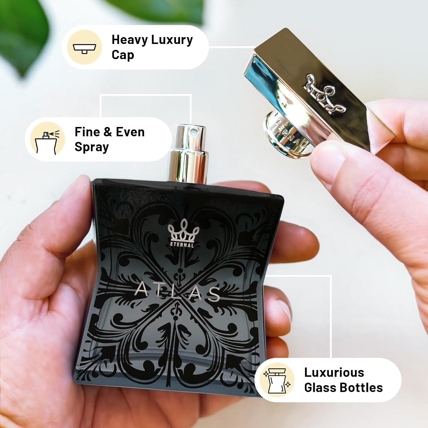 Eternal Fragrance - Eternal Atlas - Inspired by Iconic Men's Cologne - 3.4 oz (100ml) - Eau de Parfum - Long-lasting - Vegan - Clean Ingredients - Cologne for Men - 2000 sprays per bottle - Image 6
