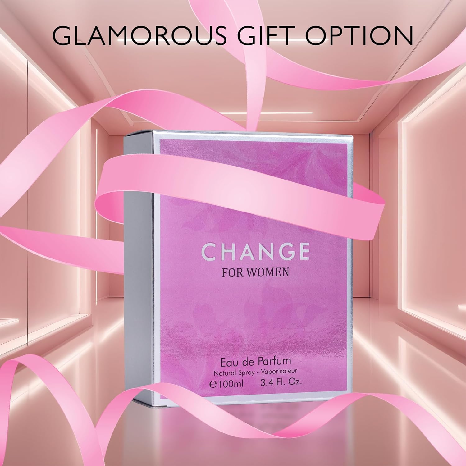 Change Eau De Parfum for Women - Spicy pink pepper on Top Pairing Floral Heart Notes of Jasmine & Iris - Suitable for Casual Wear - Mild & Paraben Free - Elegant 100ml Bottle Packaged in a Box - Image 7