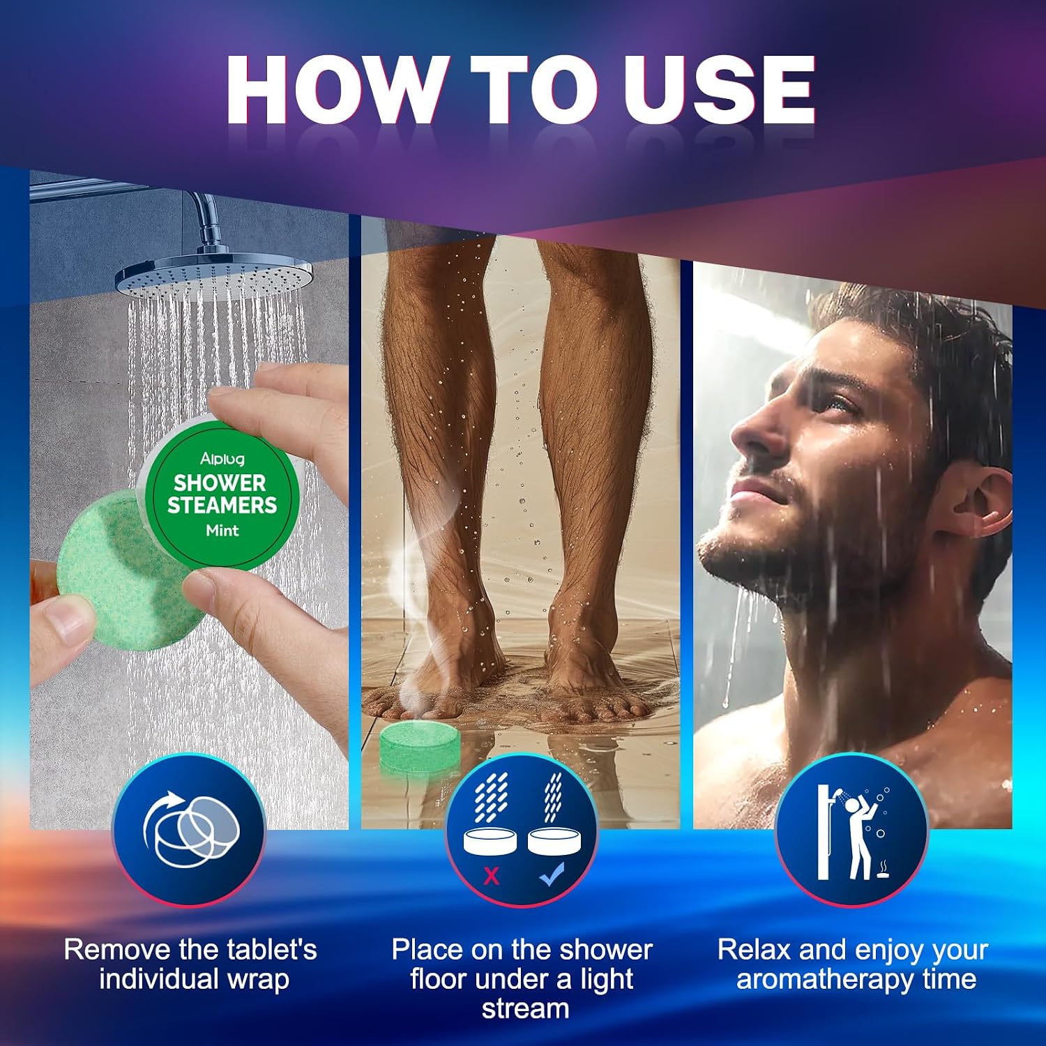 Shower Steamers for Men 8 Pack - Gifts for Men, Shower Bombs Aromatherapy with Essential Oils, Mens Gifts Ideas, Birthday Gifts for Him Dad Husband, Gifts for Mens Who Have Everything - Image 5