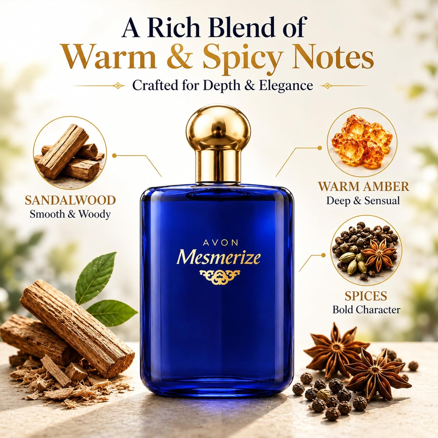 AVON Mesmerize Cologne Spray — Long-Lasting Cologne for Men with Sandalwood & Warm Amber — Classic Signature Mens Cologne, Perfume for Men, Everyday Wear & Gifting, 3.4 fl oz Travel Size - Image 3