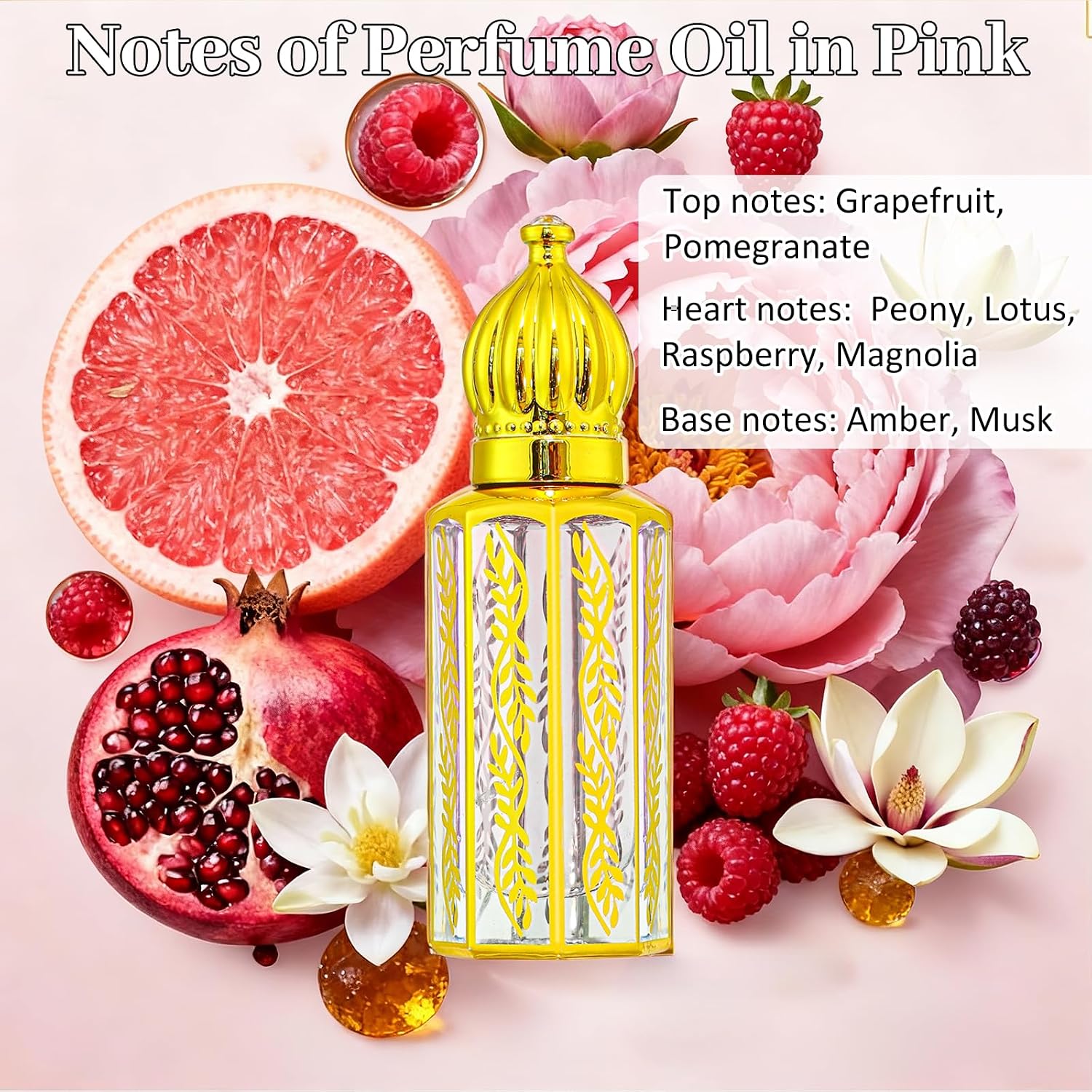 Arabic Perfume for Women, Floral & Fruity Arab Perfume Oil Roll On, Long Lasting Charming Fragrance, 0.4 fl. oz - Image 2