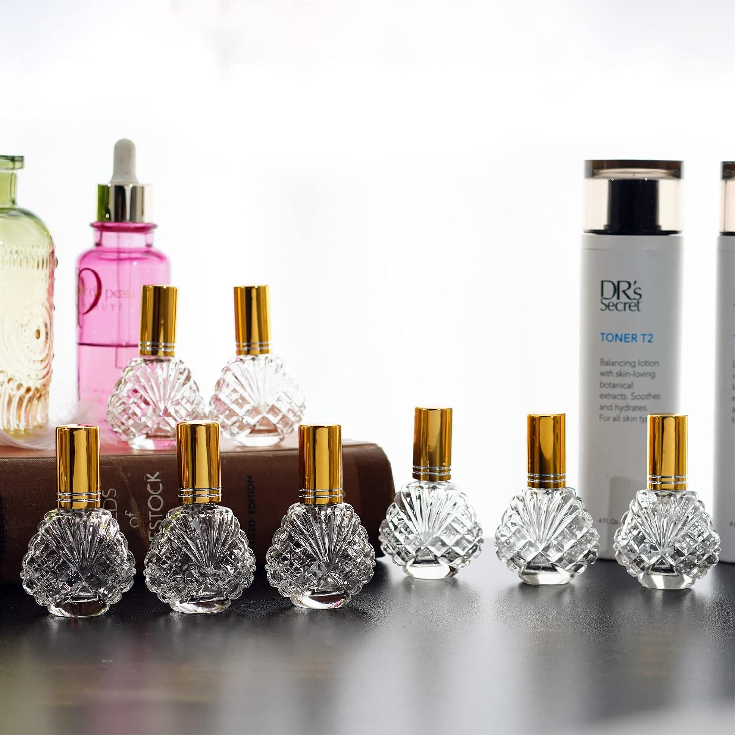 YU FENG 12pcs 15ml Glass Bottle Perfume Atomizer Refillable Spray Empty Perfume Bottle with Funnels Pipettes Dispenser for Perfume,Fragrance,Lotion,Essential Oil - Image 4