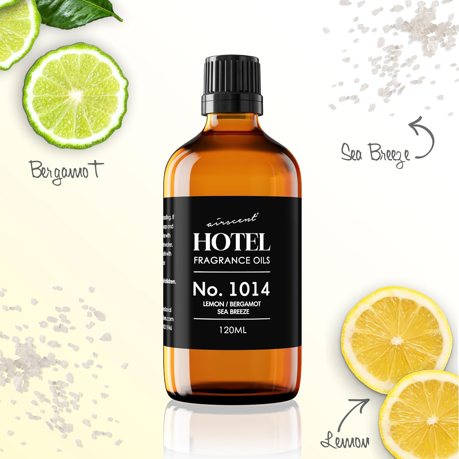 AirScent Hotel Diffuser Oil No. 1014 - Iconic 5-Star Hotel Blend - 10 mL | Lemon Bergamot Sea Breeze - Coastal Hotel Scent - Fragrance Oil for Ultrasonic and Waterless Diffusers and Crafting - Image 4