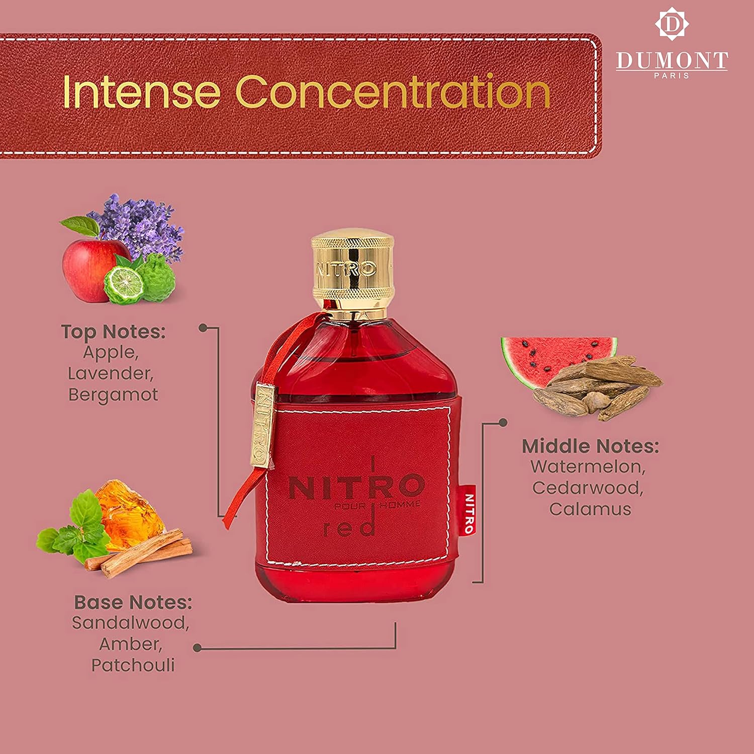 Dumont Nitro Red 3.4 Fl Oz Eau De Parfum for Men – Rich Fruity Woody Floral Fragrance – Luxurious Long Lasting Scent - Image 6