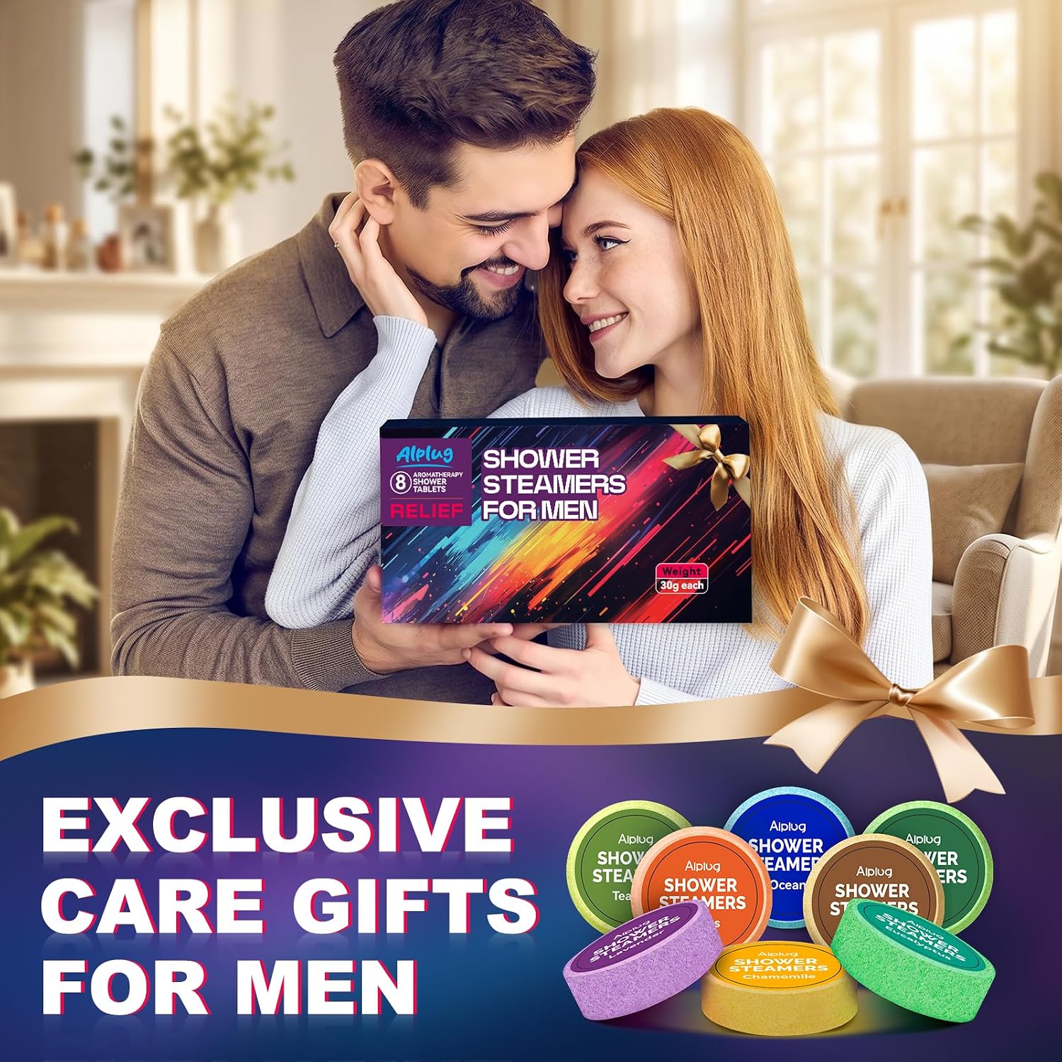Shower Steamers for Men 8 Pack - Gifts for Men, Shower Bombs Aromatherapy with Essential Oils, Mens Gifts Ideas, Birthday Gifts for Him Dad Husband, Gifts for Mens Who Have Everything - Image 6