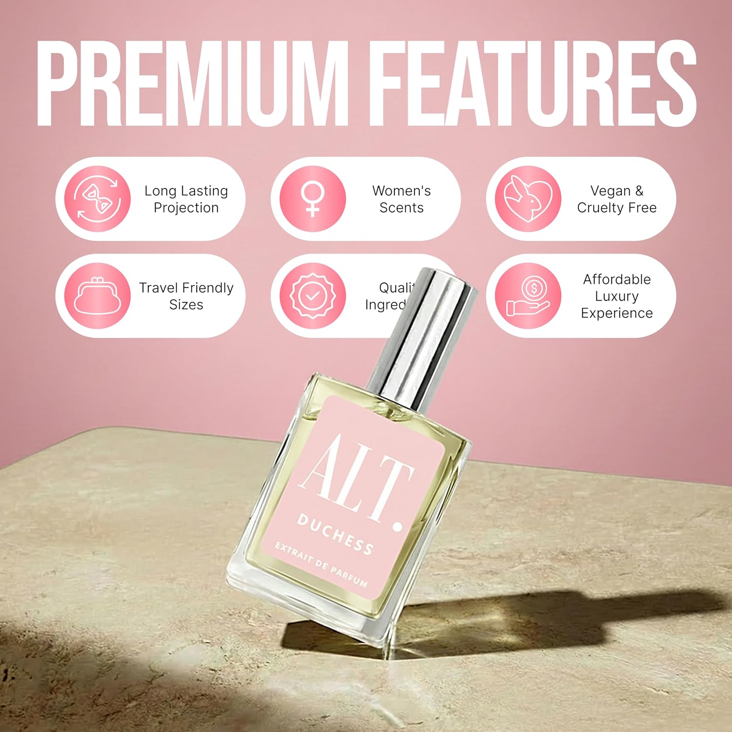 ALT. FRAGRANCES Duchess - Inspired by De.lina Fragrance, Extrait de Parfum, Long Lasting Perfume for Women, Floral Fruity Scent with Lychee Rose Musk, 60ml - Image 5