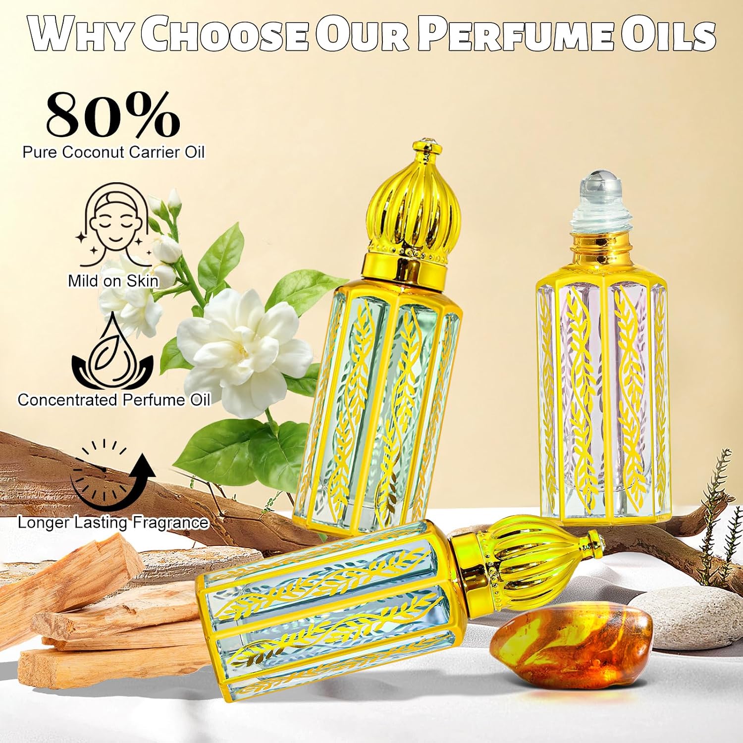 Arabic Perfume for Women, Floral & Fruity Arab Perfume Oil Roll On, Long Lasting Charming Fragrance, 0.4 fl. oz - Image 5