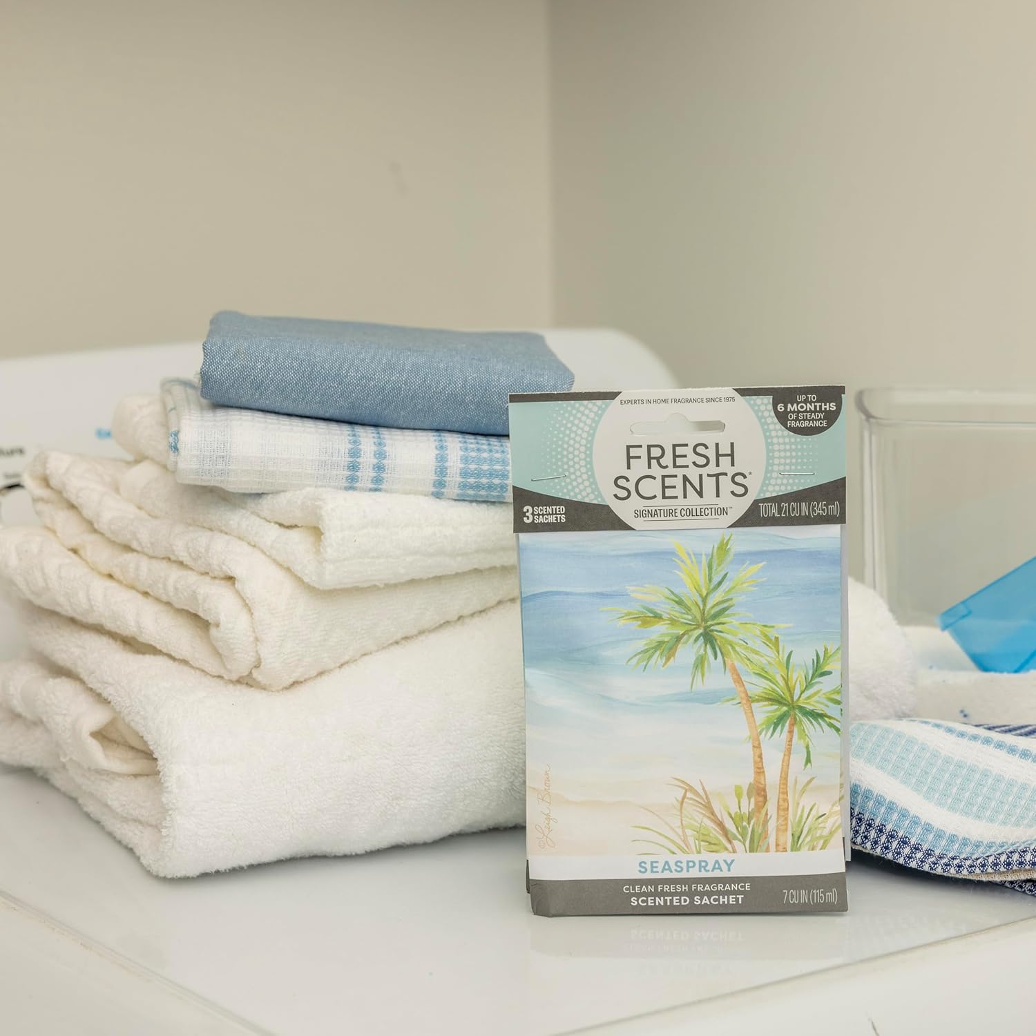 Fresh Scents Scented Sachets | Seaspray | Home Fragrance | Long Lasting (Up to 6 Months) | Air Freshener for Closets, Drawers, & Cars | 6 Pack - Image 6