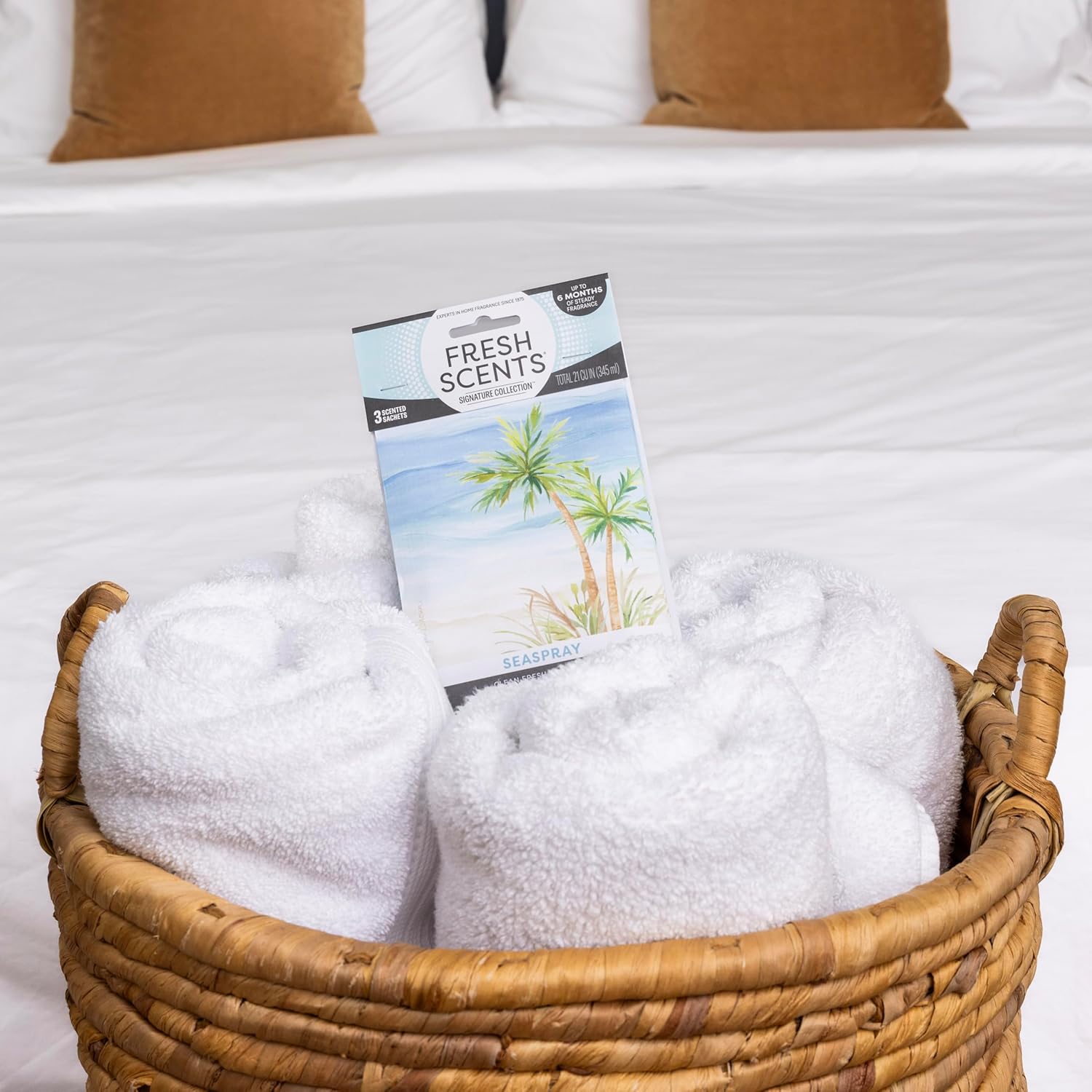 Fresh Scents Scented Sachets | Seaspray | Home Fragrance | Long Lasting (Up to 6 Months) | Air Freshener for Closets, Drawers, & Cars | 6 Pack - Image 8