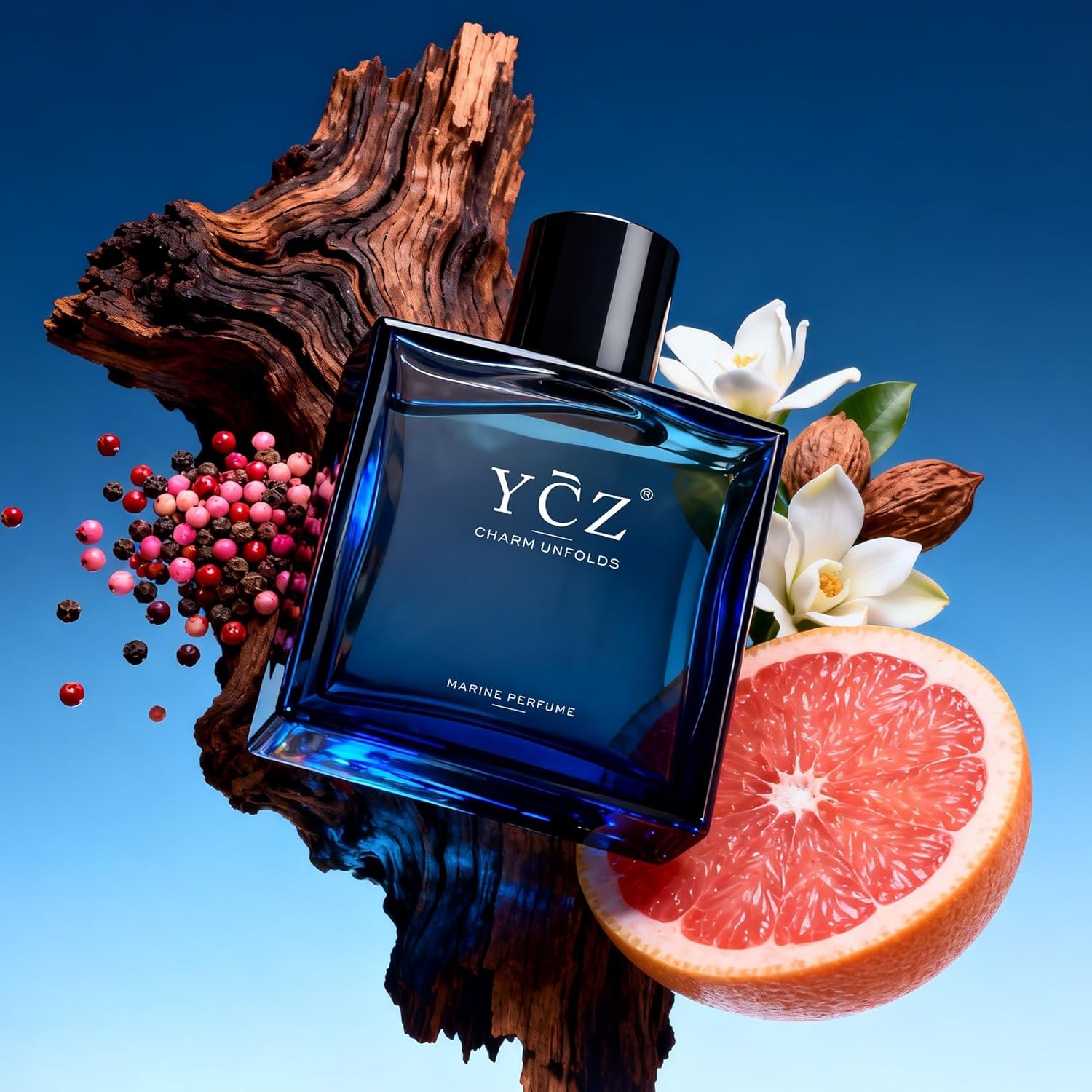 Ycz Midnight Marine Eau de Parfum for Men, 1.7 Fl Oz (50 mL), Long-Lasting Cologne, Fresh Marine & Woody Fragrance with Grapefruit, Ginger and Cedar Notes for Daily Wear, Date Night and Gifts - Image 4